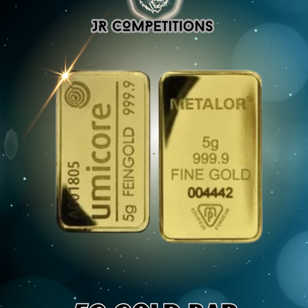 5g Gold Bar or £400 Cash